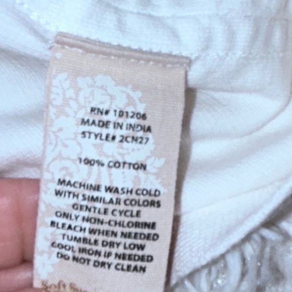 SOFT SURROUNDINGS Chartreuse large Button-Front Jacket, XL 100% cotton - Picture 6 of 8